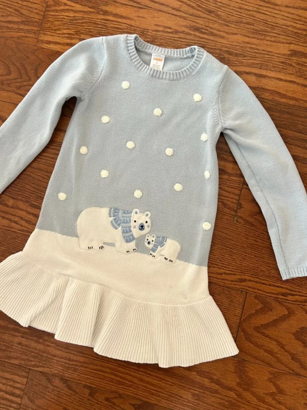 Gymboree Girls' Polar Bear Peplum Sweater Dress Size 8